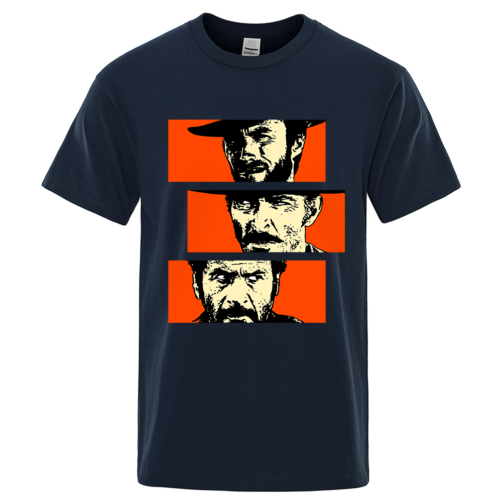 Das gute, das schlechte und hässliche Blondie Angel Eyes Tuco Cowboy T-Shirt Männer Frauen Il buono brutto cattivo Übergroßes Baumwoll-T-Shirt