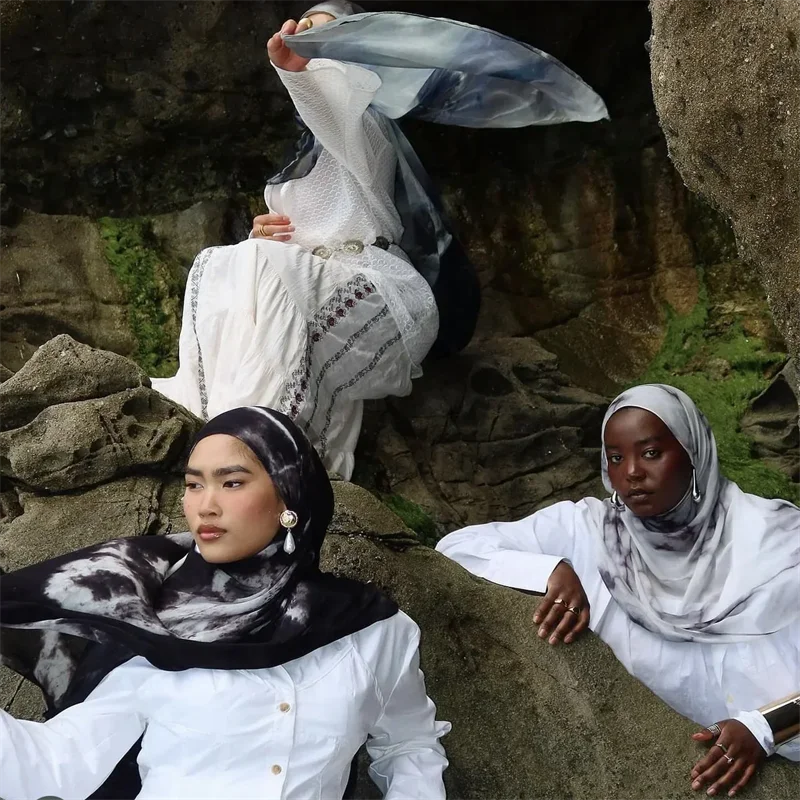 Aquarela floral impresso modal respirável leve algodão macio rayon viscose tecido modal muçulmano feminino xale hijab cachecol