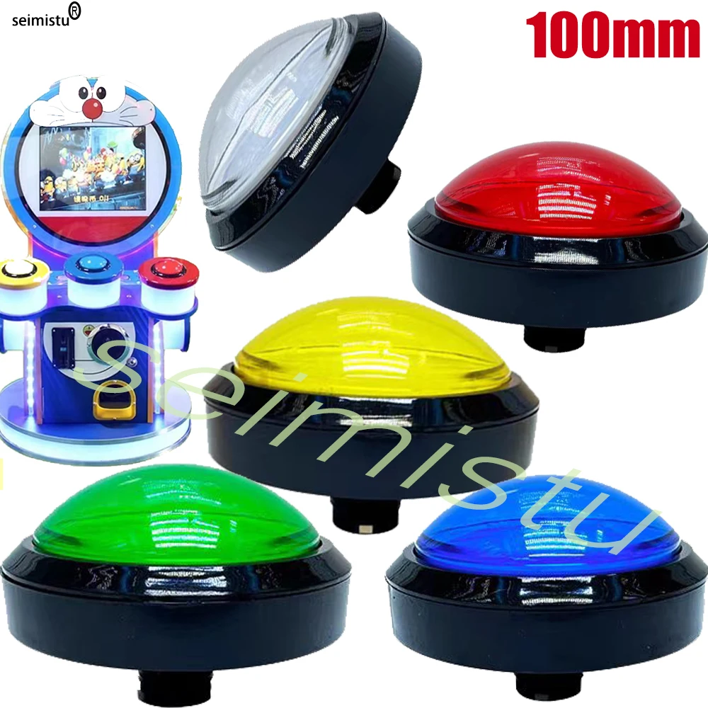 100mm Light Big Push Button Illuminated Led Answerer Switch Video Rhythm Of Music Game Vending Machine Coin Arcade Pinball Parts
