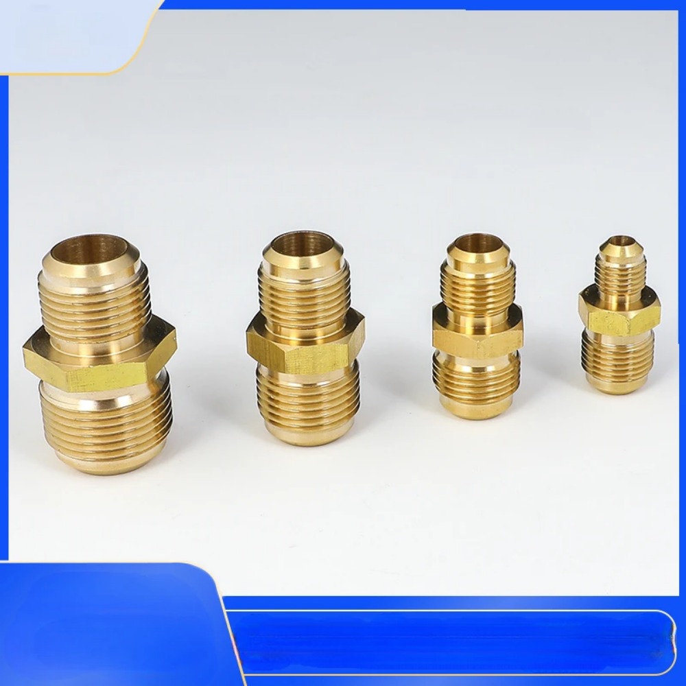 等減速ニップルフレアチューブ外径 1/4" 5/16" 3/8" 1/2" 5/8" 3/4" 7/8" SAE 標準真鍮パイプ継手コネクタエアコンディショナー