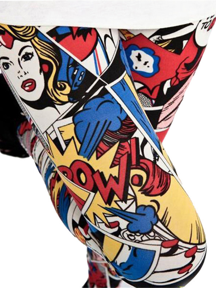 Phụ Nữ Truyện Tranh Quần Legging In Hình Cartoon Quần Leggin Cao Co Giãn Bé Gái Quần Legging Punk Rock Leggin Disco Quần Tối Clubwear 9 Phong Cách