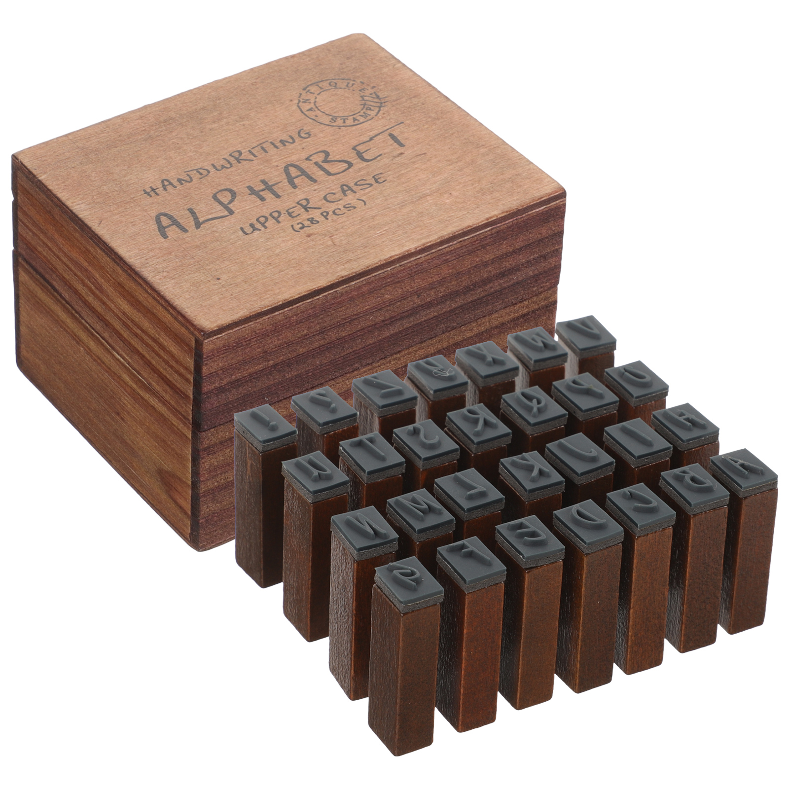 สมุดภาพ Vintage Letter Seal แสตมป์งานฝีมือไม้ขนาดเล็กสําหรับ Clay Scrapbooking ไม้