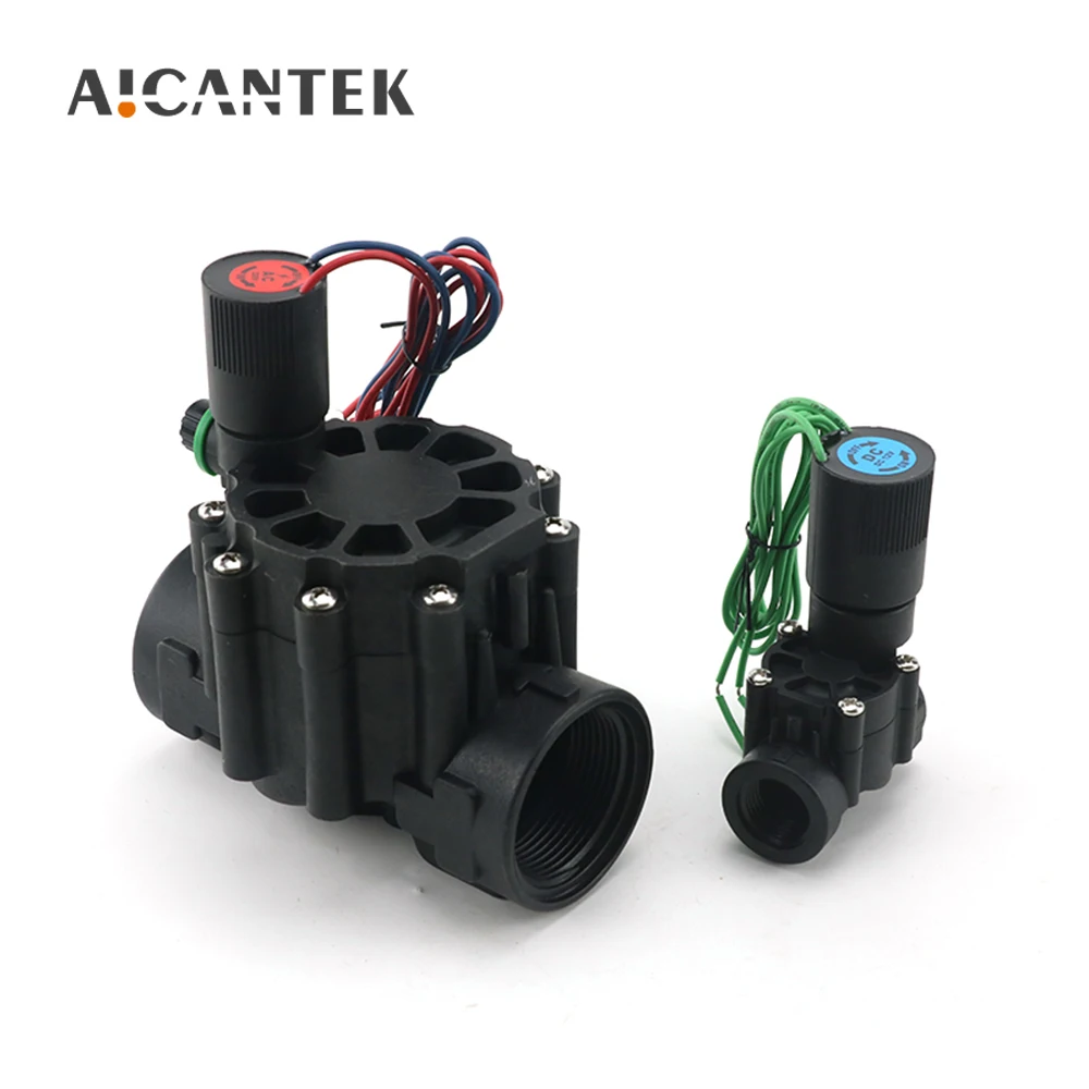 Dn15 dn20 dn25 1/2 "3/4" 1 "válvula solenóide normalmente fechada ac220v dc12v válvula de náilon para irrigação de paisagem de jardim de fazenda