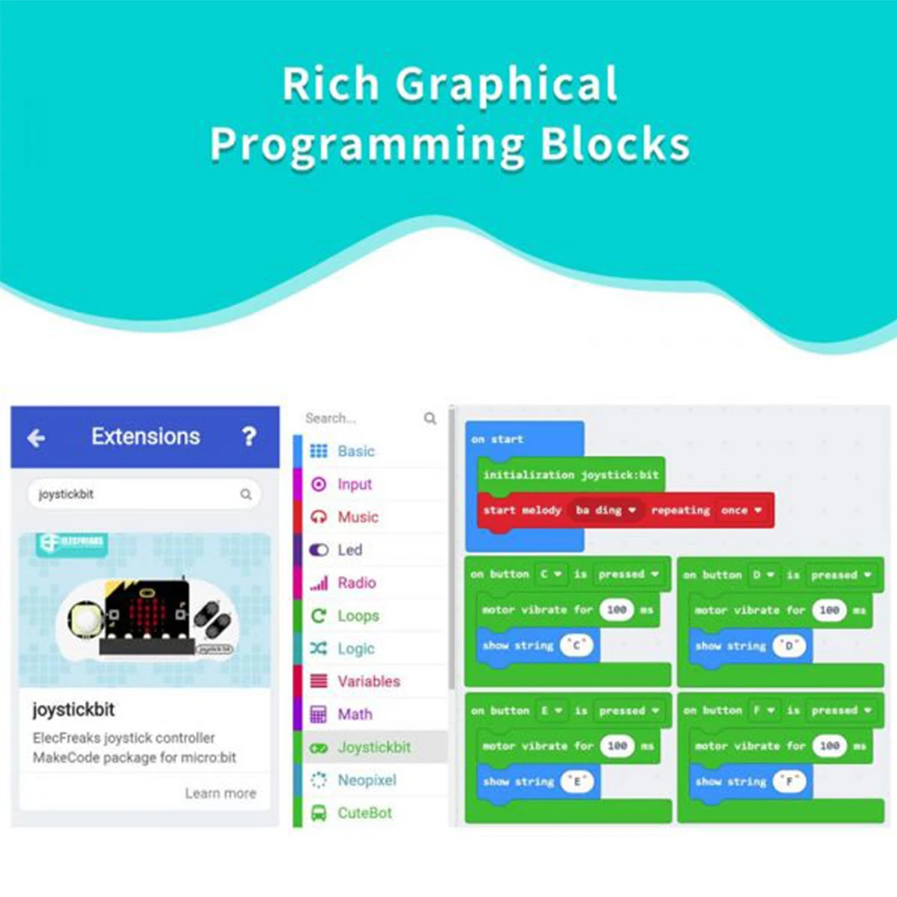 Elecfreaks ไมโคร: บิตอิเล็กทรอนิกส์จอยสติ๊ก: บิต V2ชุดกรณีบอร์ดเกมอะคริลิจอยควบคุมเกม microbit คอนโซลสนับสนุน makecode