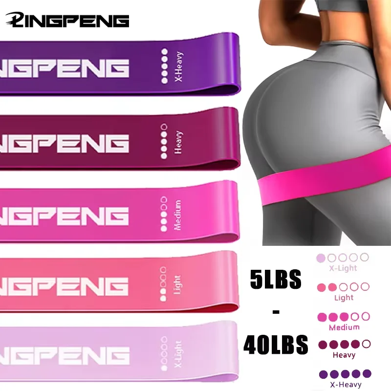 Attrezzatura per allenamento fitness portatile Fasce di resistenza in gomma Yoga Palestra Elastico per la forza delle gengive Pilates Crossfit Sport per pesi da donna