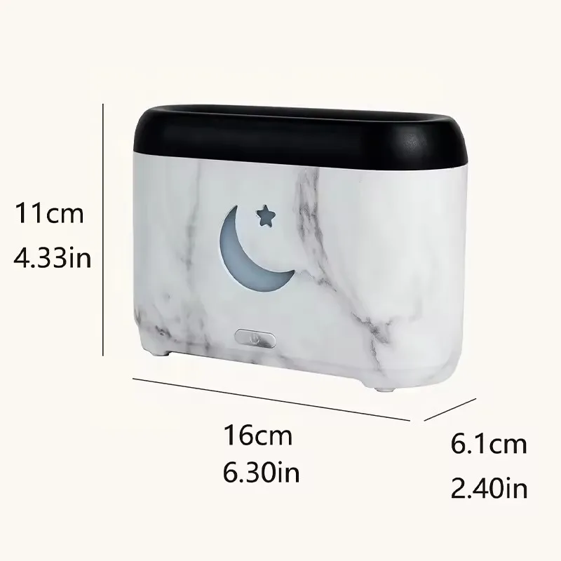 Umidificatore di olio essenziale con lampada calda di vendita calda con diffusore di aromi di fiamma musicale ad ultrasuoni personalizzato OEM più venduto