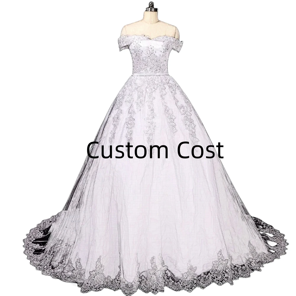 Vestido De Noiva ไข่มุกลูกไม้ชุดแต่งงาน Robe เจ้าหญิง Mariage PLUS ขนาดยาวรถไฟ Gowns แต่งงานเจ้าสาว