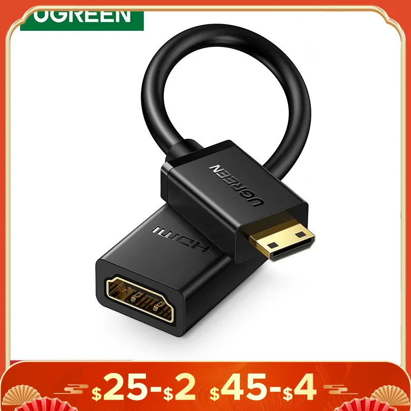 Ugreen-miniadaptador HDMI 4K, Compatible con Raspberry Pi ZeroW, videocámara, portátil