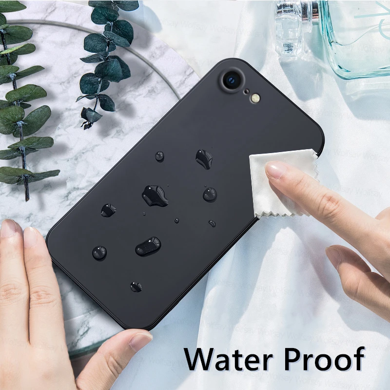 Para iPhone 8 funda para iPhone SE 2022 2020 7 8 funda de lujo a prueba de golpes suave TPU silicona líquida funda trasera de teléfono para iPhone 8