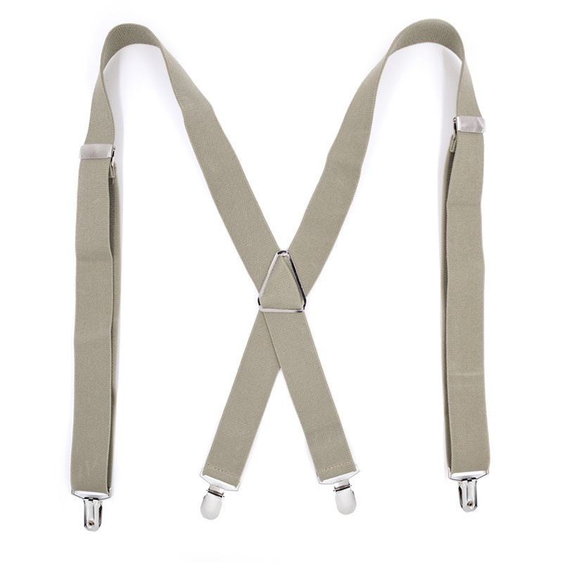 Bretelles élastiques en Polyester pour hommes et femmes, 2.5x110cm, 4 Clips, Vintage, pantalons à bretelles, Suspension de mariage pour jupes