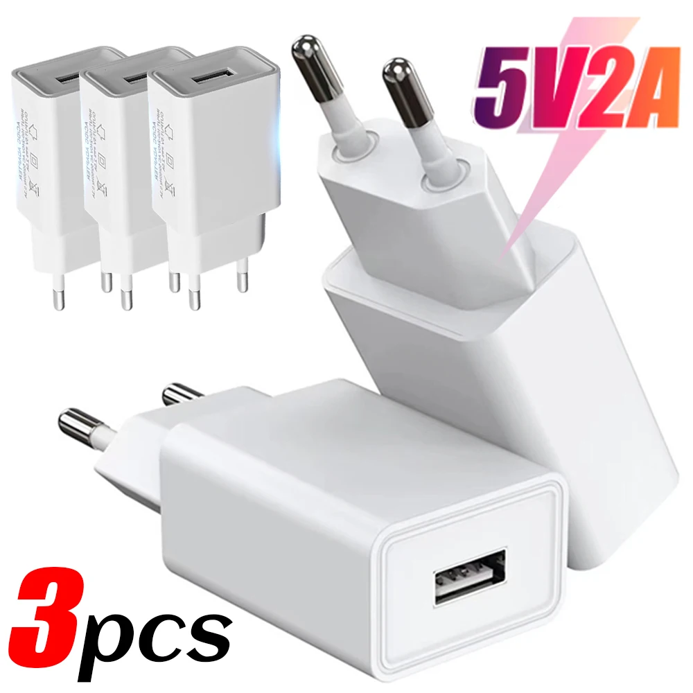 Cargador USB 5V 2A adaptador de corriente cargador de teléfono móvil Universal de viaje para iPhone Samsung Xiaomi Redmi enchufe de carga de pared UE/EE. UU.