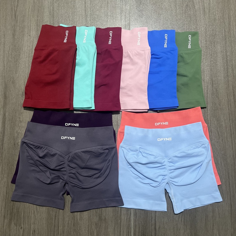DFYEN Impact Shorts 4,5" Naadloze yogashorts Hoge stretch Workout Activewear voor dames Fitness Gym Running Comfort Fit