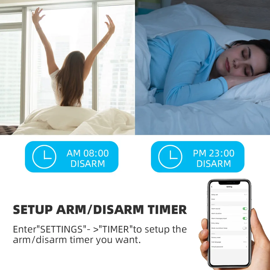 KERUI Tuya Thông Minh WIFI Không Dây Hệ Thống Báo Động Hú Còi Nhà Trộm Phát Hiện Chuyển Động Cảm Biến Cửa Tuya Ứng Dụng Điều Khiển Từ Xa