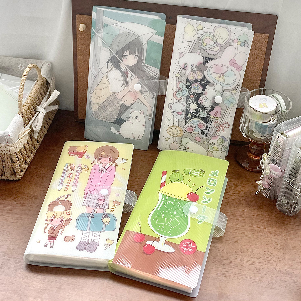 WAKAWAKA A5 половина хранения альбом Kawaii папка с животными милые наклейки для хранения 40 страниц для хранения материалов для скрапбукинга