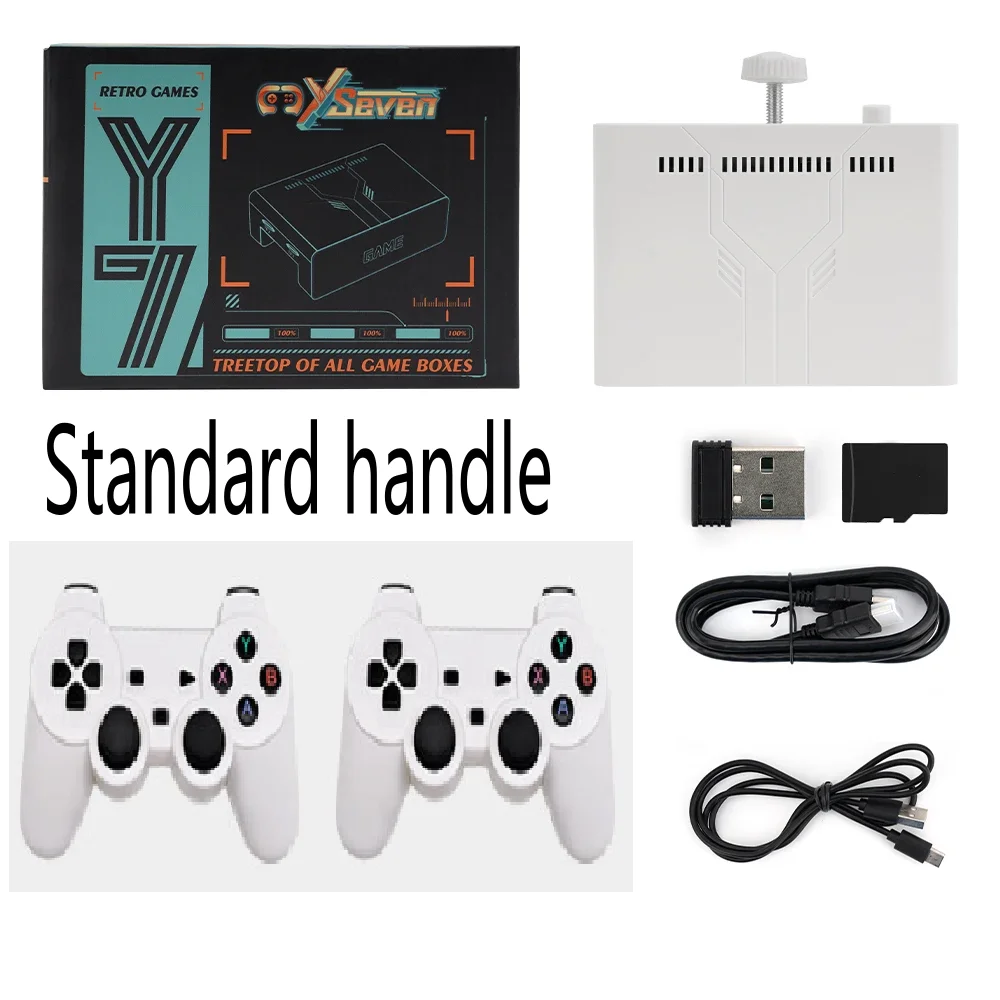 Consola de juegos Y7, 128G, 256G, sistema Linux, consola de videojuegos 4K, LPDDR4, 2GB, TV Box, controlador inalámbrico, juego Retro