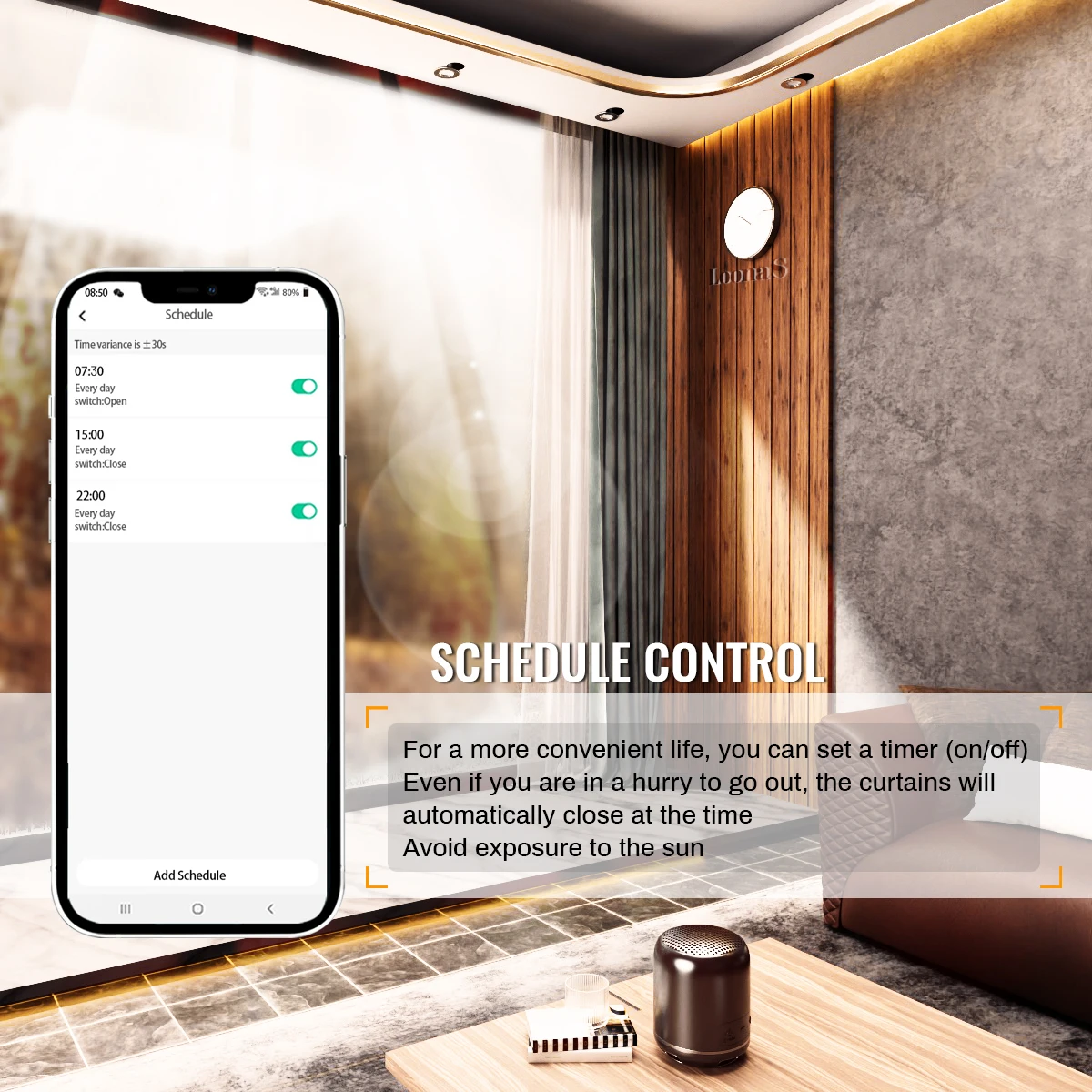 Cortinas inteligentes, sistema de Motor de varilla de transmisión de cortina automática eléctrica, Tuya, Wifi, compatible con Alice, Google Assist
