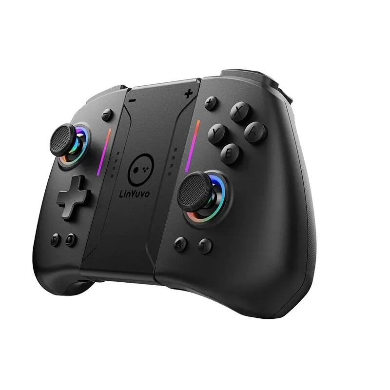 LinYuvo KS42 Joy-pad wireless Meteor Light con luci RGB a 8 colori per Switch/Lite/OLED, con programmabile, Turbo e vibrazione
