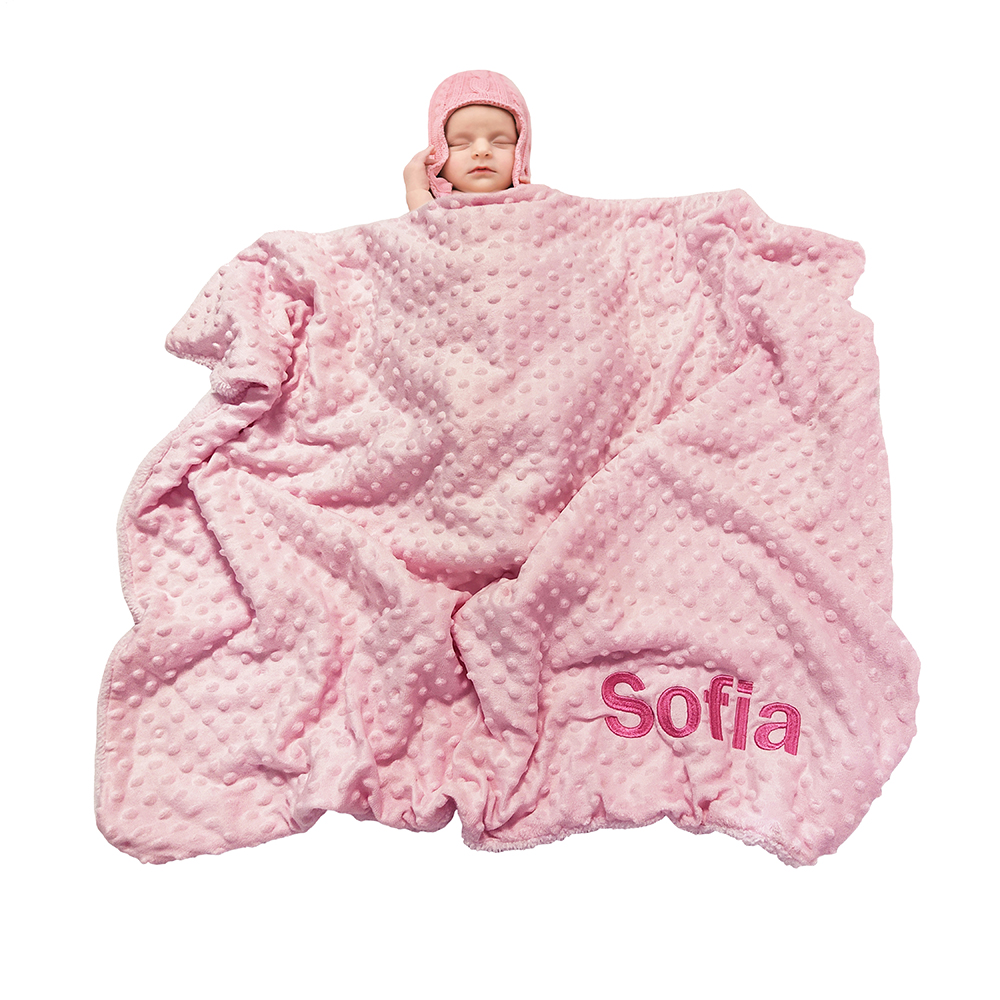 Nome Personalizzato Coperta per neonato per bambino Culla Letto Passeggino Morbido Minky Fleece Copertura per dormire Regalo di compleanno per ragazzi e ragazze