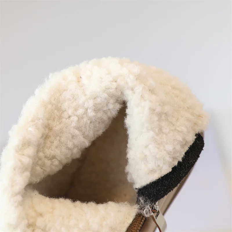 2024 ใหม่ฤดูใบไม้ร่วง/ฤดูหนาวรองเท้าเด็กสําหรับชาย WARM Plush ยาง Sole เด็กวัยหัดเดินเด็กรองเท้าผ้าใบแฟชั่นสาวรองเท้า 21-30