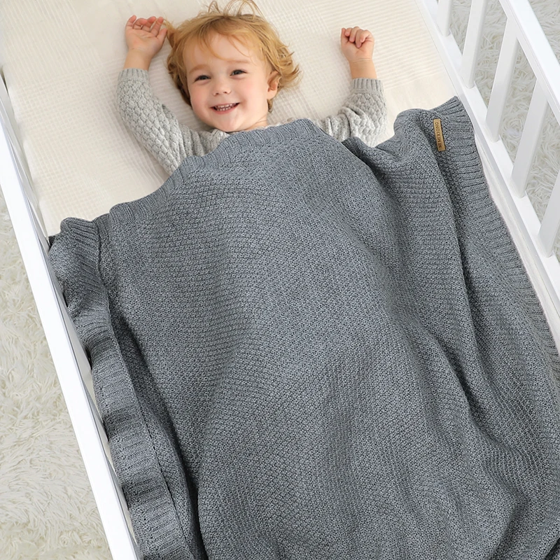 아기 담요 니트 신생아 Swaddle 랩 담요 슈퍼 부드러운 유아 유아 침대 침구 침대 소파 바구니 유모차 담요