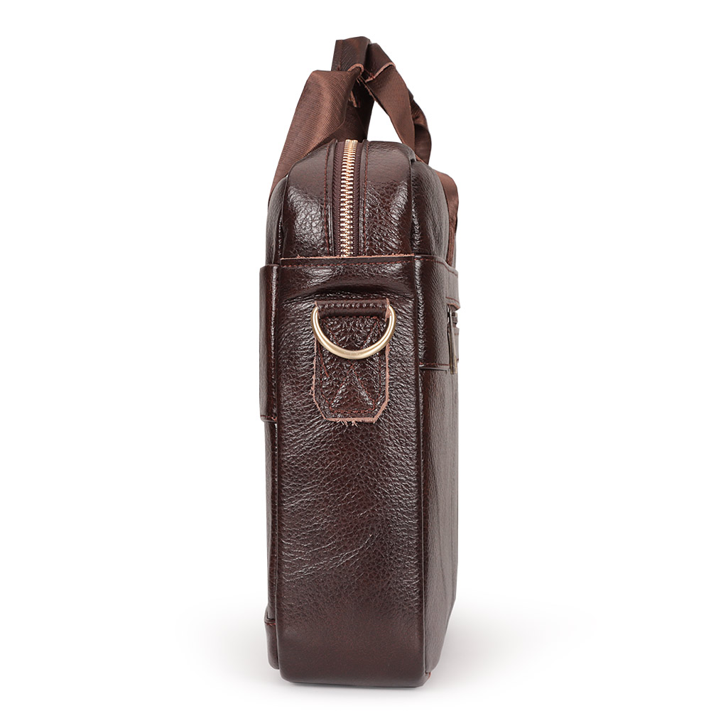 Genuine Leather Men's Briefcase for Work High Quality Laptop Bags Casual Male Shoulder  Messenger Top Layer Leather Travel Bags