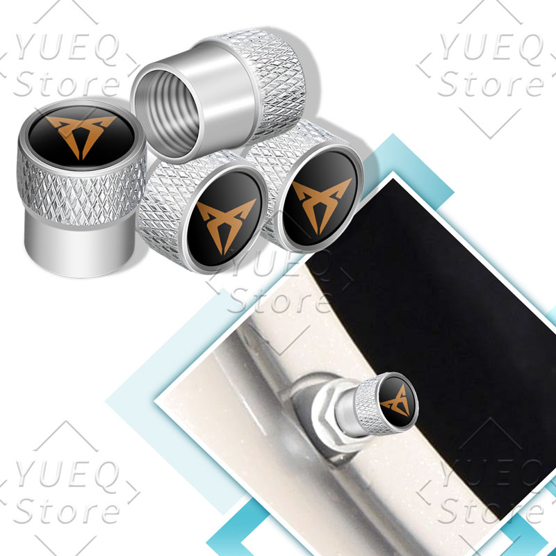 4 pçs emblema de metal tampas da válvula do pneu da roda do carro airdust cobre para assento ibiza leon 300 ateca exeoarraco altea acessórios automóveis
