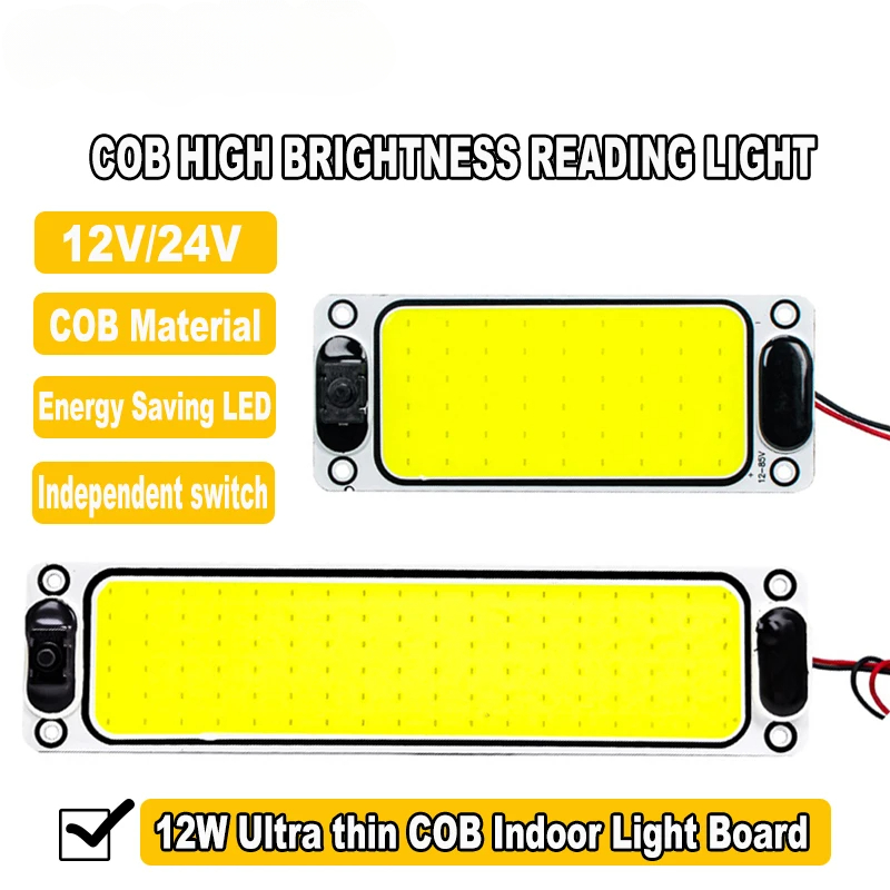 1pc LED 12-24V voiture lecture LED bande de nuit lumière intérieure plafonnier avec interrupteur marche/arrêt pour Van camion camion camping-car bateau