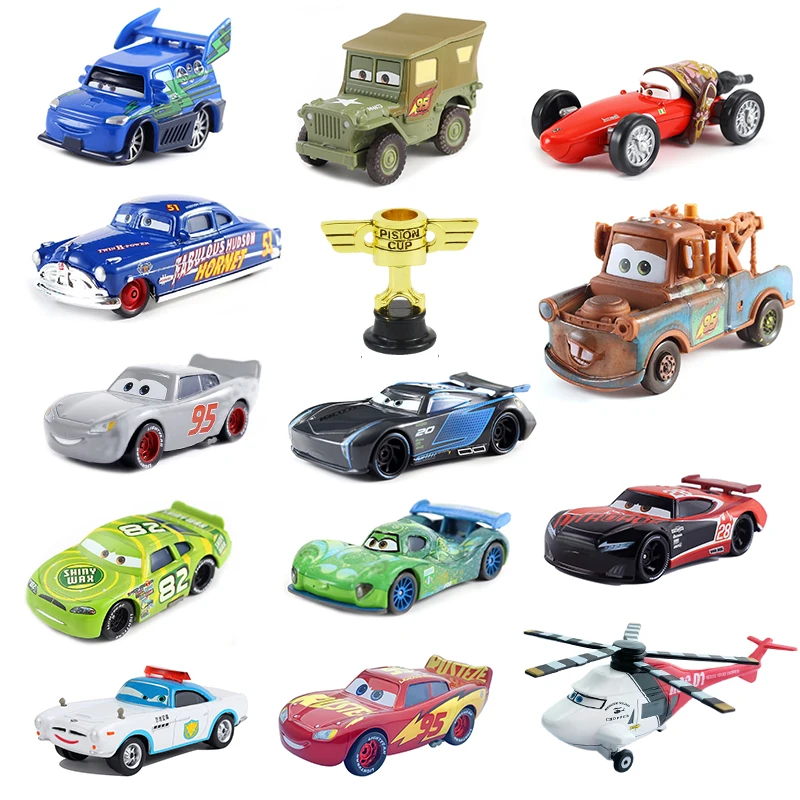Samochody 2 3 Disney Pixar Zabawka Zygzak Mcqueen Jackson Storm Hudson Mater mini wyścigi Kolekcja Die cast cup dj samochód samolot Prezent dla dzieci