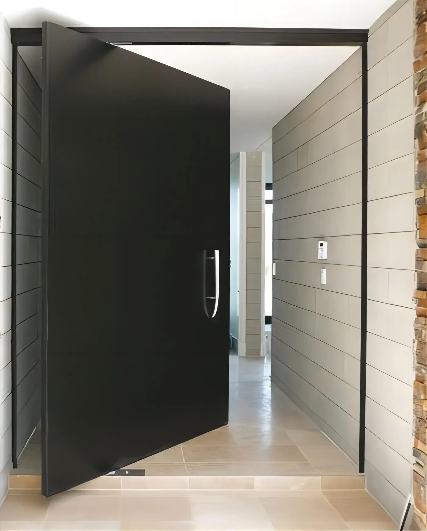 Prezzo all'ingrosso Porta in alluminio Design moderno Ingresso principale in ferro Sicurezza Frontale Esterno in metallo Nuove porte in acciaio con perno