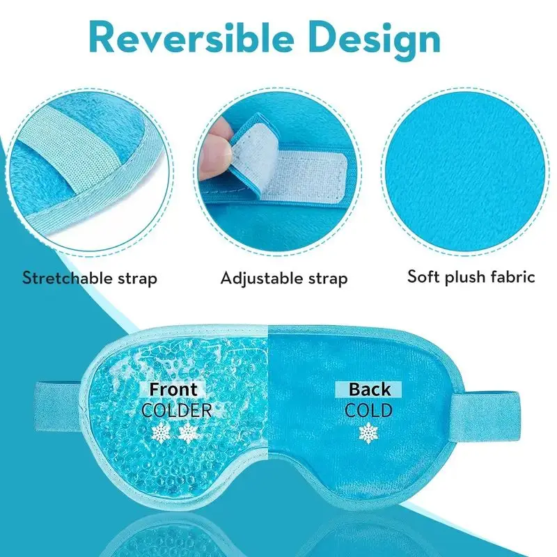 Novo gel máscara de olho compressa quente e fria compressa de gelo compressa quente compressa fria resfriamento beleza máscara de olho saco de gelo de pelúcia dormir co