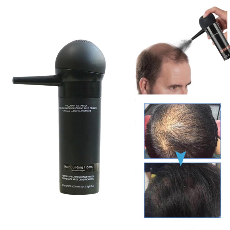 Fibras para el cabello, espray espesante de queratina, fibras para la construcción del cabello, productos para la pérdida de 27,5g, polvo corrector instantáneo para el crecimiento de la peluca