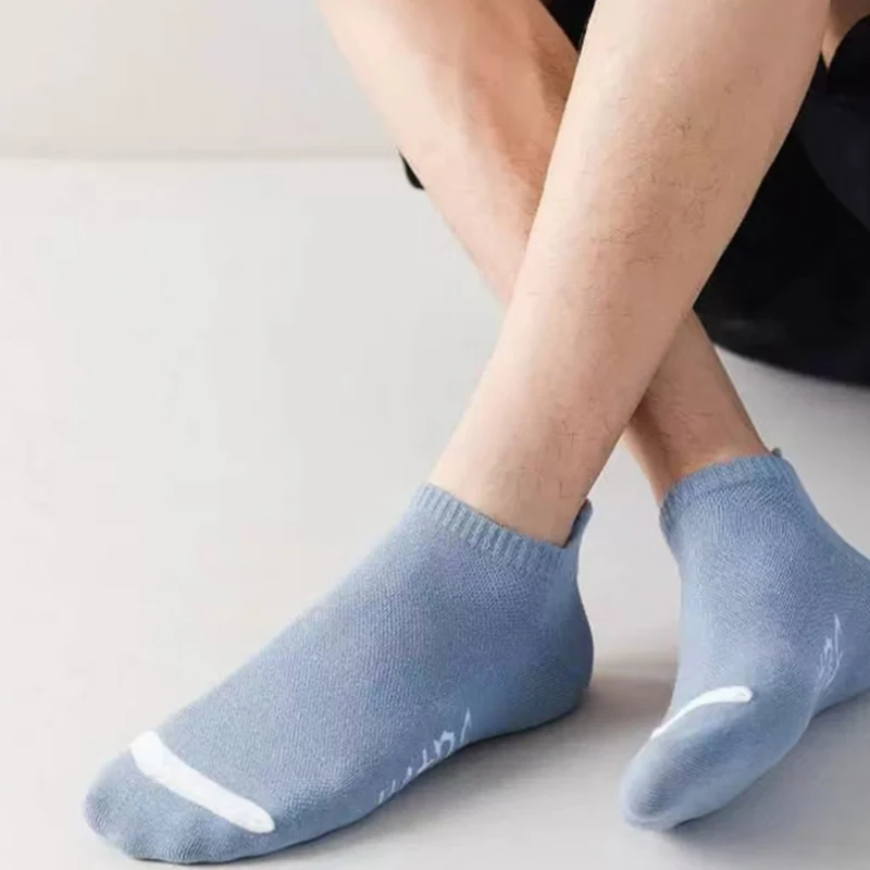 5 pares de calcetines tobilleros de colores brillantes para hombre, transpirabilidad, moda informal, estilo callejero, desodorizantes, invisibles, para viajes y correr