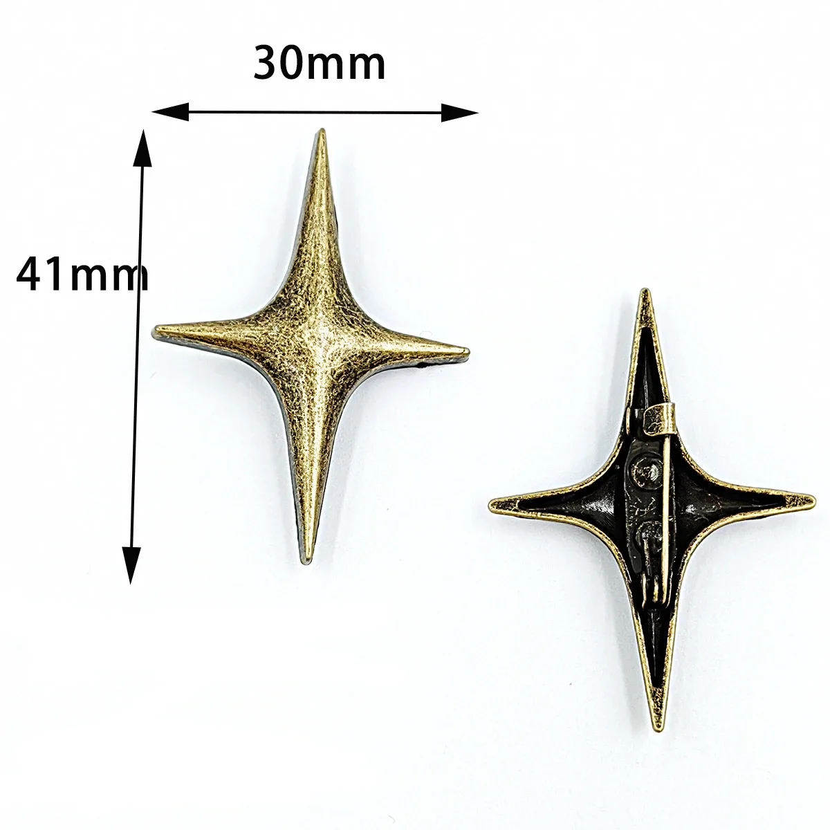 Universal ตกแต่งทองแดง Four Pointed Star เข็มกลัดเคลือบส่วนบุคคลกระเป๋าเสื้อผ้าหมวก Badge โลหะผู้ชาย Pin ของขวัญขายส่ง