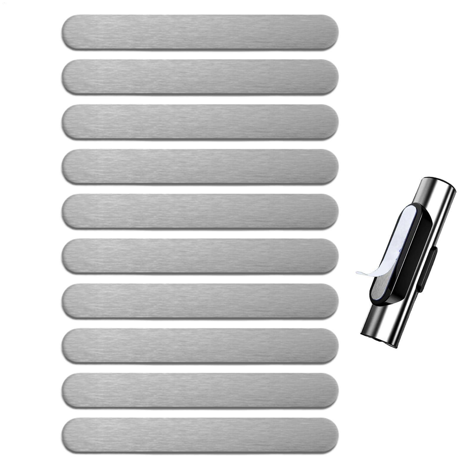 Adhesive Metal Plate For Magnets 10 Pieces Magnetic Adsorption Steel Plate Self-Adhesive Phone Case Strips For Science Lab Craft