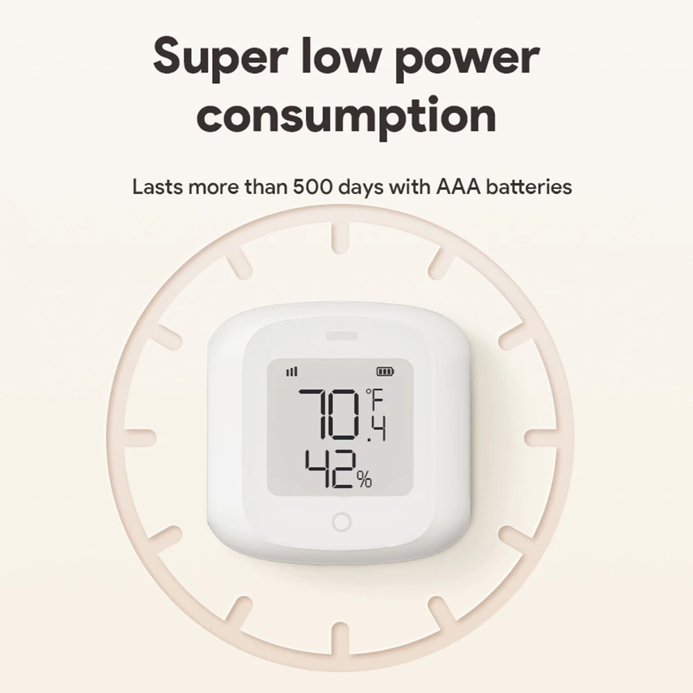 Intelligentes WiFi/Zigbee-Temperatur- und Feuchtigkeitssensor-Innenhygrometer-Thermometer mit LCD-Display, unterstützt Alexa Google Home