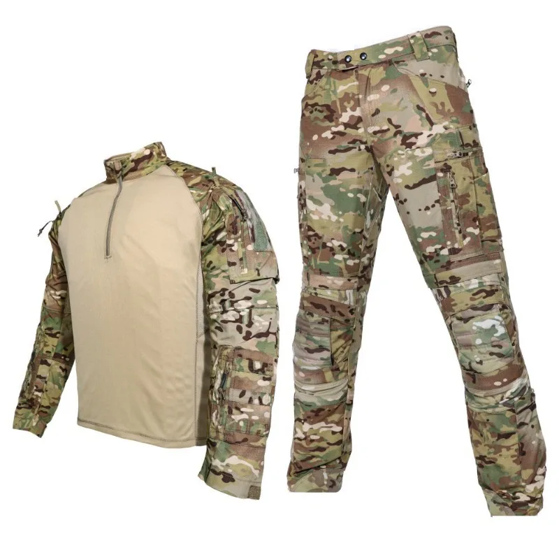 Conjunto táctico para hombre, camisas de uniforme resistentes al desgaste, traje de 2 piezas para deportes al aire libre, primavera y otoño, 2024