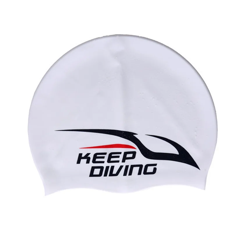 Gorro de natación de carreras de silicona, protección para los oídos, impermeable, gorro de natación de alta elasticidad