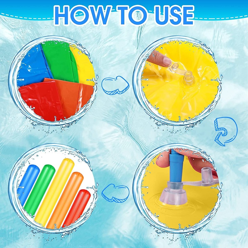 1/6PCS Inflatable Cheer Sticks Colorful Adults Float Water Noodles Outdoor Water Games Toy for Beaches Swimming Pool Party Decor