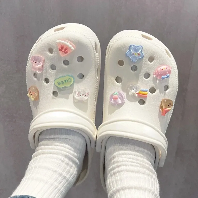 Shoe Charm 3D Cute Rainbow Bear Shoe Charms DIY Accessories Decorations for Clogs Slides Sandals Sneakers and Flip Flops