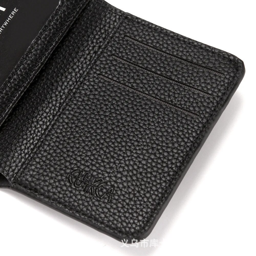 Rilibegan Men Purse Card Bag Wallet Driver License Short Style Purse Male ID Card Multifunctional Men PU Purse Wallet Card Bags