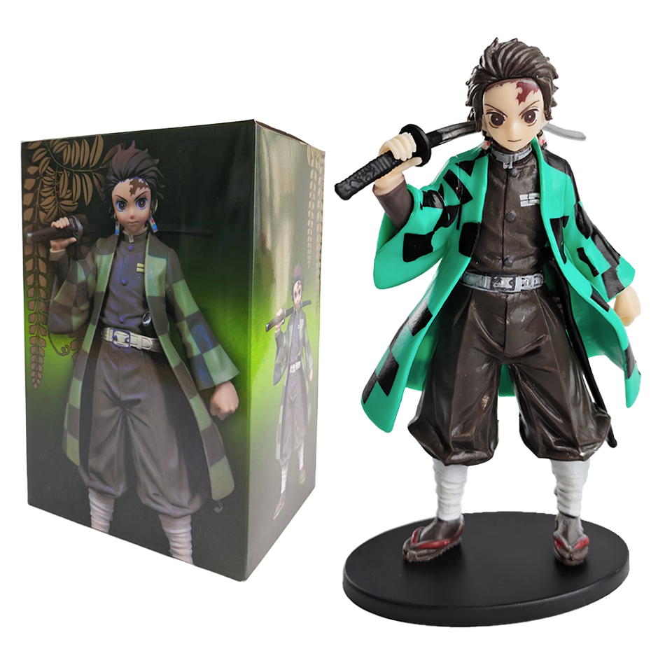 Hot Anime Demon Slayer Demon Slayer: Kimetsu no Yaiba Figuur Kamado Tanjiro Acchion Figre Azuma Zenitsu Nezuko Warrior PVC Model en ys