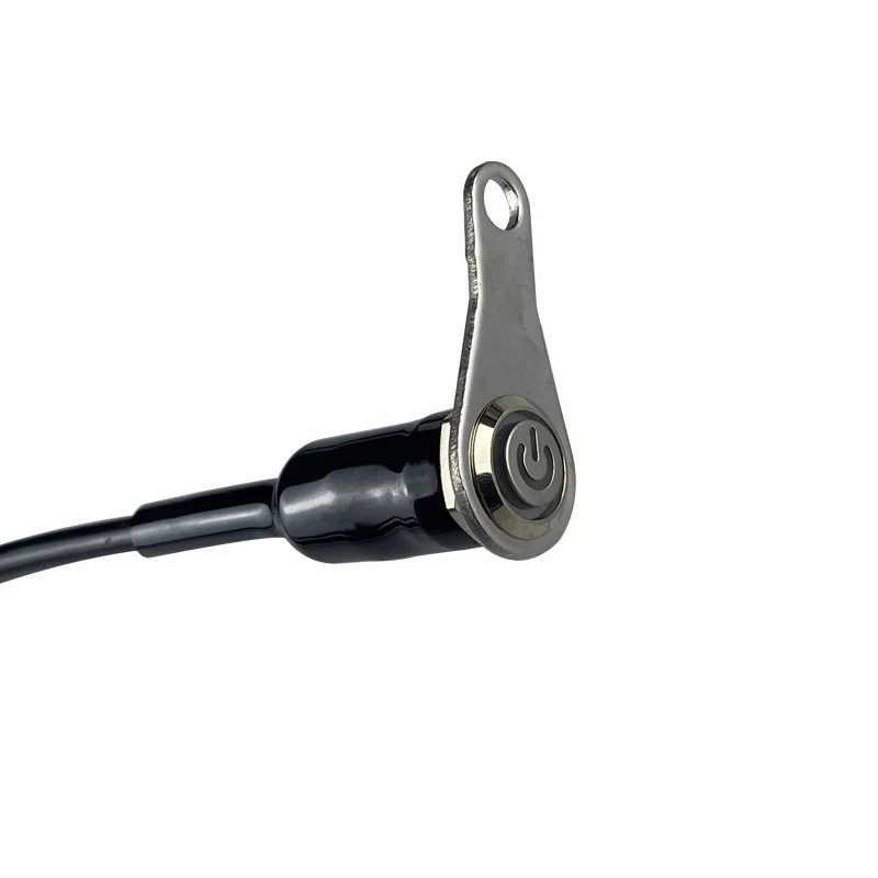 Interruptor LED de encendido + apagado para motocicleta, montaje en manillar, aleación de aluminio, resistente al agua, 12V, lámparas de luz antiniebla, bocina de motocicleta, interruptor de botón