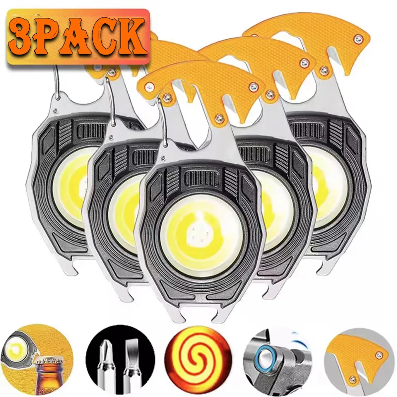 New Mini Multifunctional Portable Small Handlight Work Light High Power Strong Lights Portable Car Camping Keychain