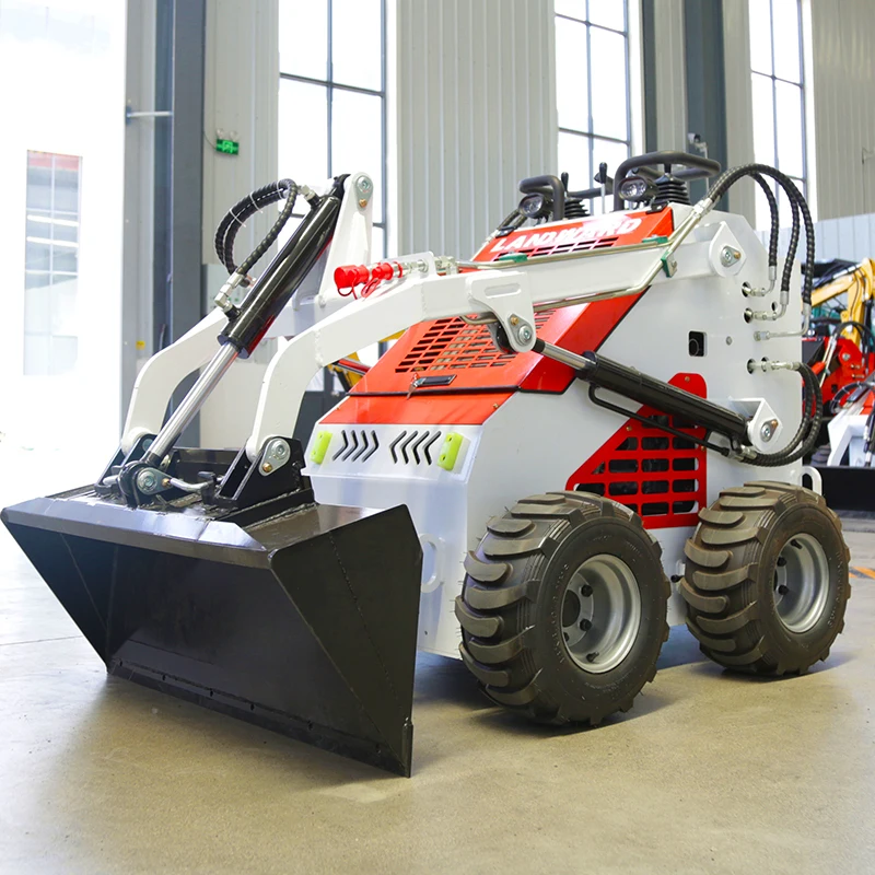 Europe Hot Sale Stand-On Small Skid Steer Loader High Quality Loading Transporter Household Crawler Mini Skid Loader Customized