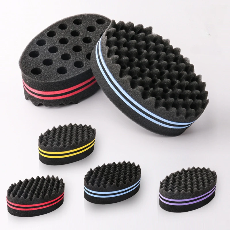 Owalna szczotka do włosów z podwójnymi bokami Magic Twist Szczotka z gąbki do naturalnych włosów Afro Coil Wave Dread Szczotki z gąbki Warkocze do włosów Pleść włosy