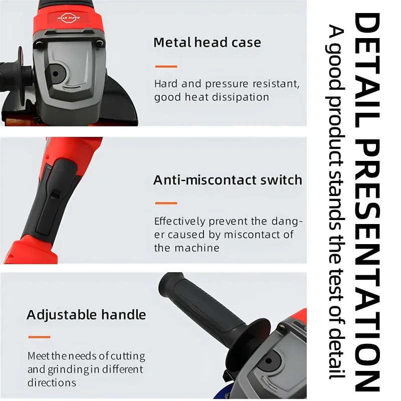 Milwaukee 125/100mm Brushless Angle Grinder Polishing Cutting Machine No-Lock Paddle Switch Electric Cordless Power Tools