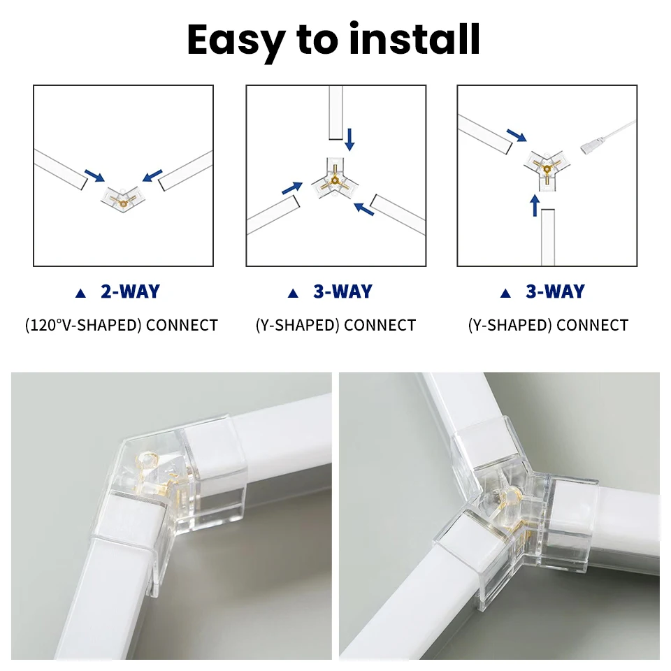 Tubo LED DIY, luz LED tipo panal, lámpara hexagonal personalizada para garaje, AC85-265V, iluminación de techo para taller, barbería, estudio de oficina