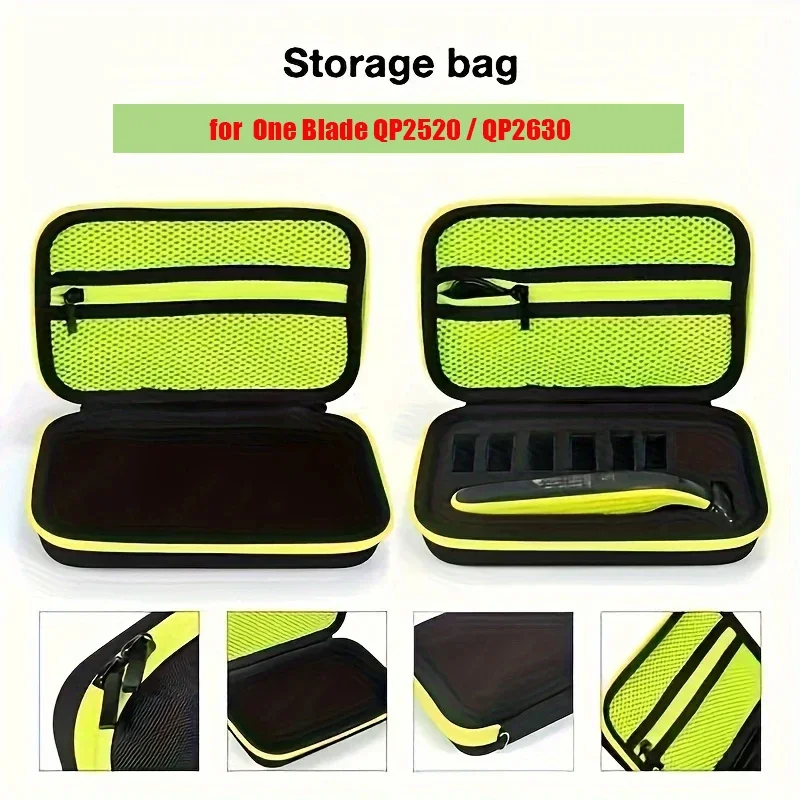 Accesorios para recortadora de barba eléctrica híbrida, cabezal de repuesto de una hoja/bolsa de almacenamiento