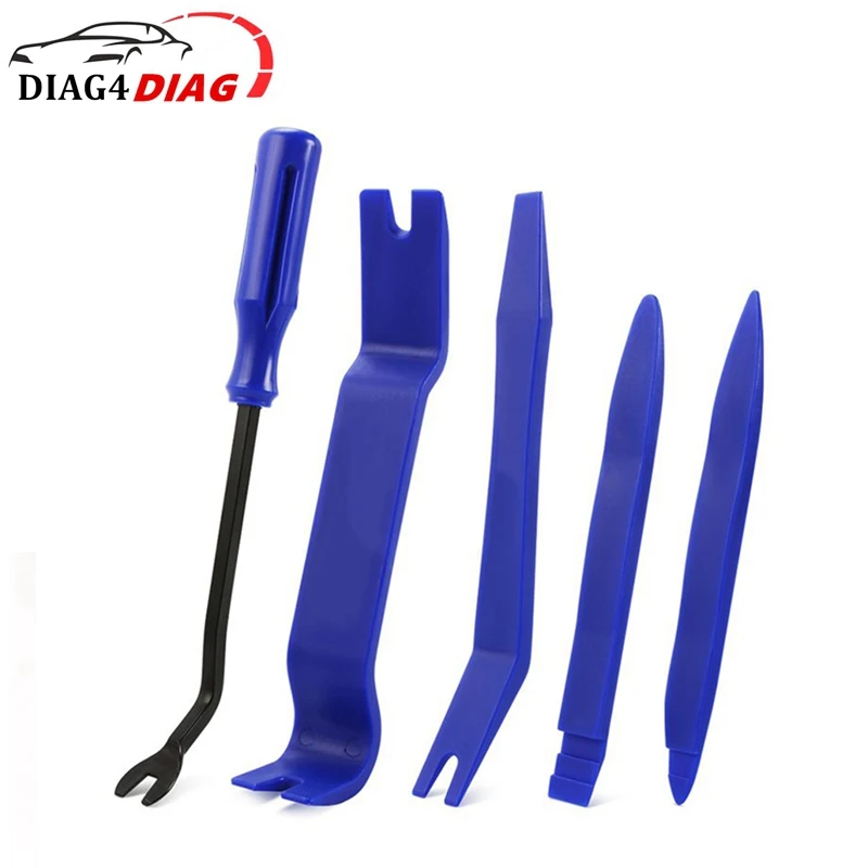 Kit de herramientas de desmontaje automático de plástico, Clip de puerta de Radio de coche, Panel embellecedor, instalador de extracción de Audio, juego de palanca de reajuste