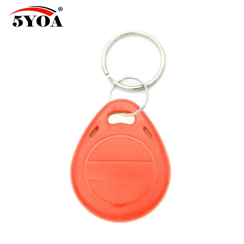 5YOA 50pcs EM4305 T5577 Copy Rewritable Writable Rewrite EM ID Keyfobs RFID Tag Key Ring Card 125KHZ Token Badge Duplicate